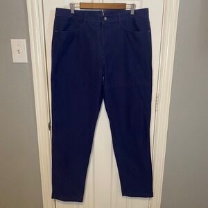 Lululemon ABC Warpstreme‎ Pants Mens 36x31 Navy Classic Fit Casual Business Golf